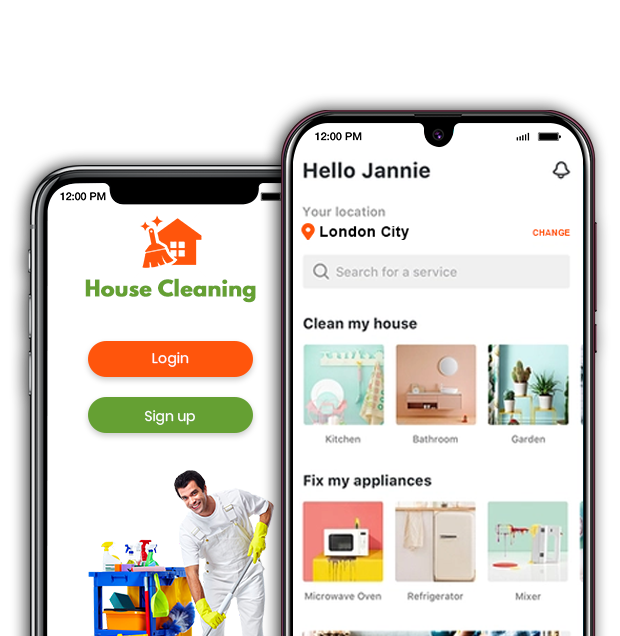 House Cleaning App for on-demand cleaning services