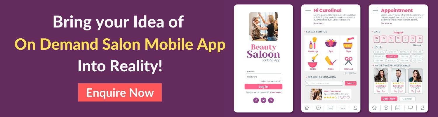 On Demand Salon Mobile App development