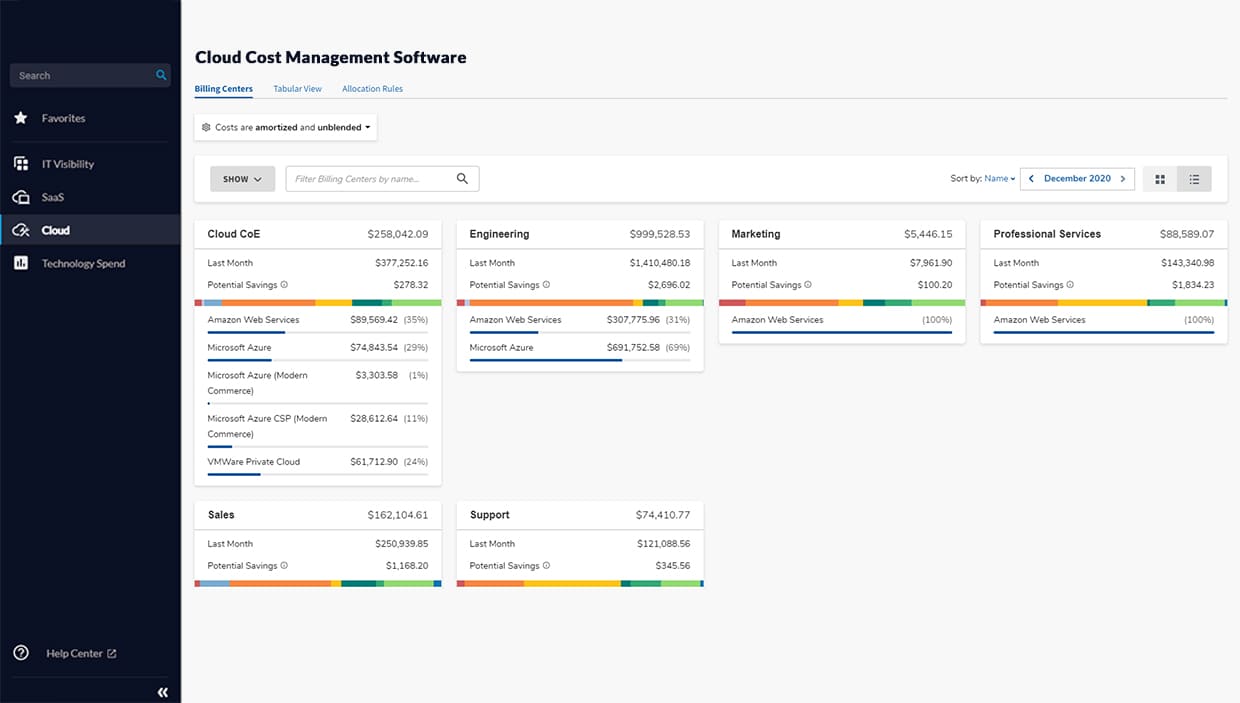 Cloud Cost Management Software Development