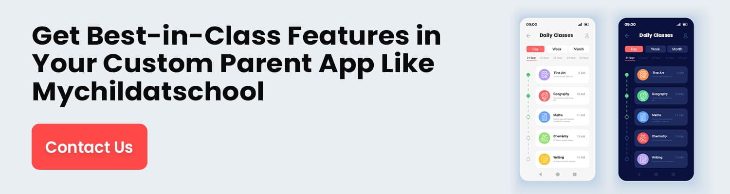 Custom Parent App Like Mychildatschool